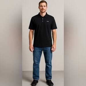 LRG Classic Black Polo Shirt size large NWT